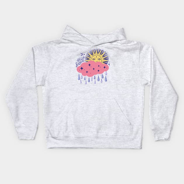 Hello sunshine Kids Hoodie by Paolavk